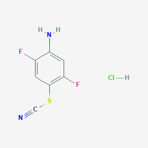 molecular formula C7H5ClF2N2S B1420435 2,5-Difluoro-4-thiocyanatoaniline, HCl CAS No. 1150114-25-2