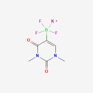molecular formula C6H7BF3KN2O2 B1420439 1,3-Dimethyluracil-5-trifluoroborate potassium salt CAS No. 1150654-77-5