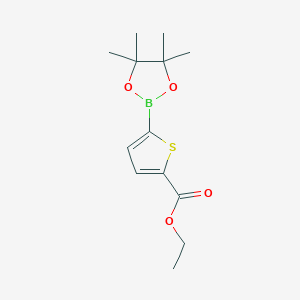 molecular formula C13H19BO4S B1420446 Ethyl 5-(4,4,5,5-tetramethyl-1,3,2-dioxaborolan-2-yl)thiophene-2-carboxylate CAS No. 1150271-60-5