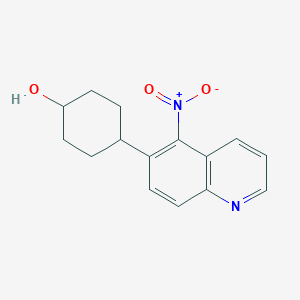 molecular formula C15H16N2O3 B1420449 4-(5-Nitroquinolin-6-YL)cyclohexanol CAS No. 1150163-86-2