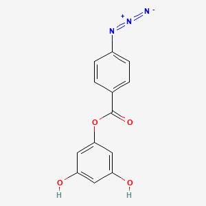 molecular formula C13H9N3O4 B14204491 3,5-Dihydroxyphenyl 4-azidobenzoate CAS No. 827623-39-2