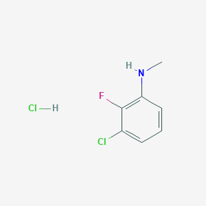 molecular formula C7H8Cl2FN B1420451 3-Chloro-2-fluoro-N-methylaniline hydrochloride CAS No. 1187386-17-9