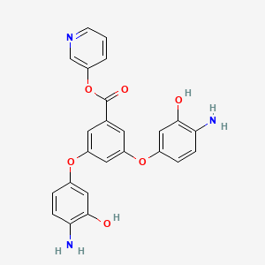 molecular formula C24H19N3O6 B14204513 Pyridin-3-yl 3,5-bis(4-amino-3-hydroxyphenoxy)benzoate CAS No. 823814-64-8