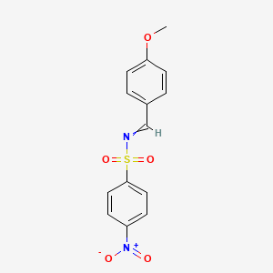molecular formula C14H12N2O5S B14204574 N-[(4-Methoxyphenyl)methylidene]-4-nitrobenzene-1-sulfonamide CAS No. 840529-62-6