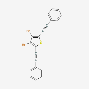 molecular formula C20H10Br2S B14204582 Thiophene, 3,4-dibromo-2,5-bis(phenylethynyl)- CAS No. 874583-46-7