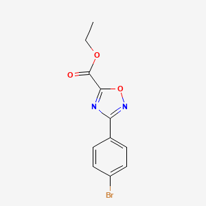 molecular formula C11H9BrN2O3 B1420459 Ethyl 3-(4-bromophenyl)-1,2,4-oxadiazole-5-carboxylate CAS No. 861146-12-5