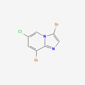 B1420460 3,8-Dibromo-6-chloroimidazo[1,2-a]pyridine CAS No. 1072944-57-0