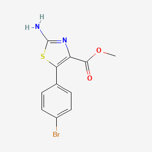 molecular formula C11H9BrN2O2S B1420461 Methyl 2-amino-5-(4-bromophenyl)thiazole-4-carboxylate CAS No. 1072944-52-5