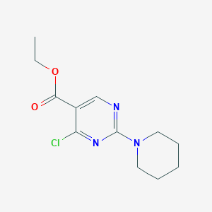 molecular formula C12H16ClN3O2 B1420463 Ethyl 4-chloro-2-(piperidin-1-YL)pyrimidine-5-carboxylate CAS No. 34750-24-8