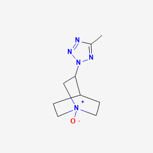 molecular formula C9H15N5O B14204635 3-(5-Methyl-2H-tetrazol-2-yl)-1-oxo-1lambda~5~-azabicyclo[2.2.2]octane CAS No. 828255-56-7