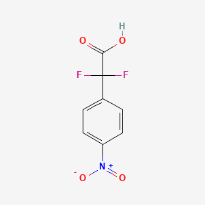 molecular formula C8H5F2NO4 B1420465 2,2-二氟-2-(4-硝基苯基)乙酸 CAS No. 206360-56-7
