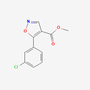 molecular formula C11H8ClNO3 B1420466 Methyl 5-(3-chlorophenyl)isoxazole-4-carboxylate CAS No. 1065074-27-2