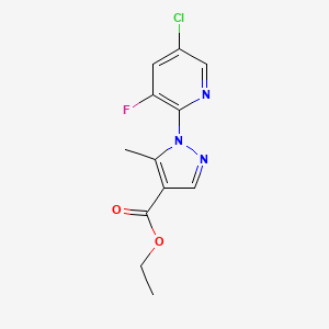 molecular formula C12H11ClFN3O2 B1420469 1-(5-氯-3-氟吡啶-2-基)-5-甲基-1H-吡唑-4-羧酸乙酯 CAS No. 1150164-40-1