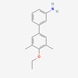 molecular formula C16H19NO B1420471 3-(3,5-二甲基-4-乙氧基苯基)苯胺 CAS No. 1187386-08-8