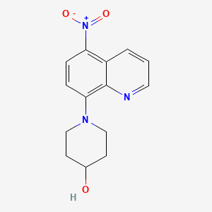 molecular formula C14H15N3O3 B1420472 1-(5-Nitroquinolin-8-yl)piperidin-4-ol CAS No. 1133115-76-0