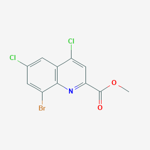 molecular formula C11H6BrCl2NO2 B1420473 8-溴-4,6-二氯喹啉-2-甲酸甲酯 CAS No. 1150164-76-3