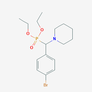molecular formula C16H25BrNO3P B14204795 Phosphonic acid, [(4-bromophenyl)-1-piperidinylmethyl]-, diethyl ester CAS No. 823185-56-4