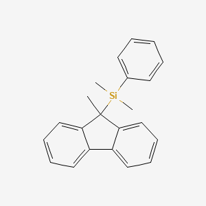 molecular formula C22H22Si B14204819 Dimethyl(9-methyl-9H-fluoren-9-YL)phenylsilane CAS No. 821806-70-6