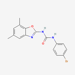 molecular formula C16H14BrN3O2 B14204827 N-(4-Bromophenyl)-N'-(5,7-dimethyl-1,3-benzoxazol-2-yl)urea CAS No. 832694-93-6