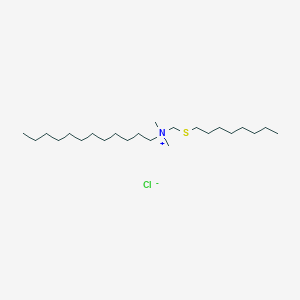 molecular formula C23H50ClNS B14204834 1-Dodecanaminium, N,N-dimethyl-N-[(octylthio)methyl]-, chloride CAS No. 828933-64-8