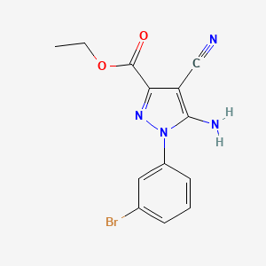Ethyl 5-amino-1-(3-bromophenyl)-4-cyanopyrazole-3-carboxylate
