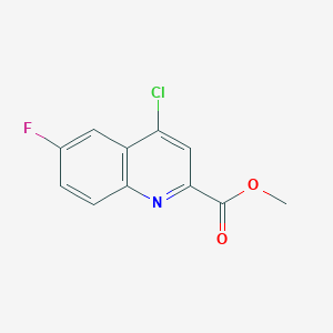molecular formula C11H7ClFNO2 B1420486 Methyl 4-chloro-6-fluoroquinoline-2-carboxylate CAS No. 301823-61-0