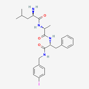 molecular formula C25H33IN4O3 B14204891 D-Leucyl-D-alanyl-N-[(4-iodophenyl)methyl]-D-phenylalaninamide CAS No. 824406-95-3