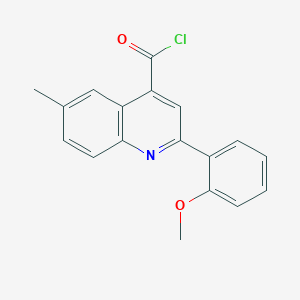 molecular formula C18H14ClNO2 B1420494 2-(2-Methoxyphenyl)-6-methylquinoline-4-carbonyl chloride CAS No. 1160253-73-5