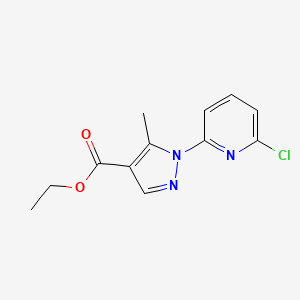 molecular formula C12H12ClN3O2 B1420497 Ethyl 1-(6-chloropyridin-2-yl)-5-methyl-1H-pyrazole-4-carboxylate CAS No. 1150164-74-1