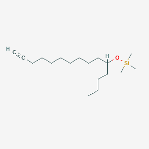 molecular formula C18H36OSi B14205022 Trimethyl[(pentadec-14-yn-5-yl)oxy]silane CAS No. 832727-18-1