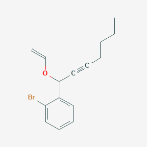 molecular formula C15H17BrO B14205035 1-Bromo-2-[1-(ethenyloxy)hept-2-yn-1-yl]benzene CAS No. 825627-89-2