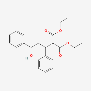 molecular formula C22H26O5 B14205037 Diethyl (3-hydroxy-1,3-diphenylpropyl)propanedioate CAS No. 850010-51-4