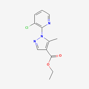 molecular formula C12H12ClN3O2 B1420506 Ethyl 1-(3-chloropyridin-2-yl)-5-methyl-1H-pyrazole-4-carboxylate CAS No. 1150164-31-0