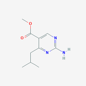 molecular formula C10H15N3O2 B1420508 Methyl 2-amino-4-isobutylpyrimidine-5-carboxylate CAS No. 1133115-97-5