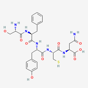 molecular formula C28H36N6O9S B14205093 L-Seryl-L-phenylalanyl-L-tyrosyl-L-cysteinyl-L-asparagine CAS No. 817623-09-9