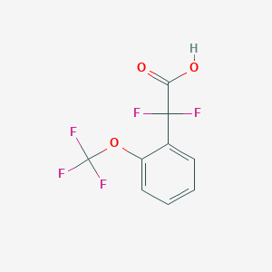molecular formula C9H5F5O3 B1420512 2,2-二氟-2-(2-(三氟甲氧基)苯基)乙酸 CAS No. 1133116-03-6