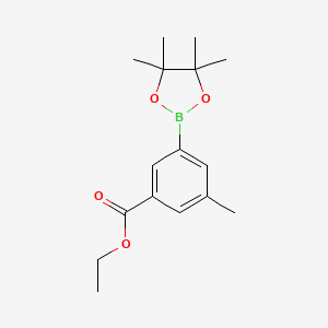 molecular formula C16H23BO4 B1420513 Ethyl 3-methyl-5-(4,4,5,5-tetramethyl-1,3,2-dioxaborolan-2-yl)benzoate CAS No. 1150271-63-8