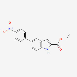 molecular formula C17H14N2O4 B14205145 Ethyl 5-(4-nitrophenyl)-1H-indole-2-carboxylate CAS No. 825623-37-8