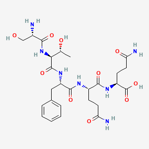 molecular formula C26H39N7O10 B14205160 L-Seryl-L-threonyl-L-phenylalanyl-L-glutaminyl-L-glutamine CAS No. 823233-56-3