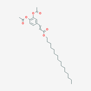 molecular formula C29H44O6 B14205162 Hexadecyl 3-[3,4-bis(acetyloxy)phenyl]prop-2-enoate CAS No. 848401-24-1
