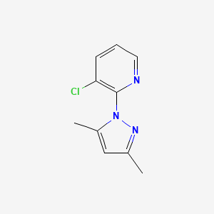 molecular formula C10H10ClN3 B1420517 3-CHLORO-2-(3,5-DIMETHYLPYRAZOL-1-YL)PYRIDINE CAS No. 1150164-90-1