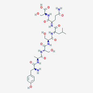 molecular formula C32H50N8O13 B14205170 L-Serine, L-tyrosyl-L-alanyl-L-seryl-L-seryl-L-leucyl-L-glutaminyl- CAS No. 853066-63-4