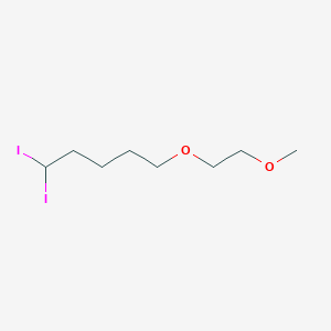 molecular formula C8H16I2O2 B14205171 1,1-Diiodo-5-(2-methoxyethoxy)pentane CAS No. 823180-39-8