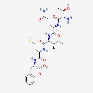 molecular formula C29H46N6O8S B14205206 L-Threonyl-L-glutaminyl-L-isoleucyl-L-methionyl-L-phenylalanine CAS No. 823233-15-4