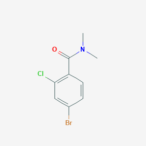molecular formula C9H9BrClNO B1420522 4-溴-2-氯-N,N-二甲基苯甲酰胺 CAS No. 893420-19-4