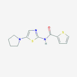molecular formula C12H13N3OS2 B14205243 N-[5-(Pyrrolidin-1-yl)-1,3-thiazol-2-yl]thiophene-2-carboxamide CAS No. 828920-98-5