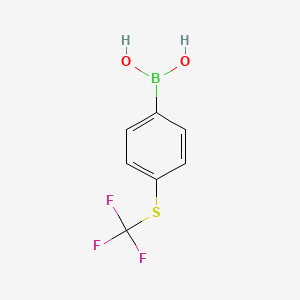 molecular formula C7H6BF3O2S B1420526 4-(Trifluoromethylthio)-benzeneboronic acid CAS No. 947533-15-5