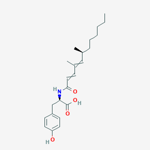molecular formula C23H33NO4 B14205274 N-[(6S)-4,6-Dimethyldodeca-2,4-dienoyl]-D-tyrosine CAS No. 823195-96-6