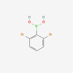 molecular formula C6H5BBr2O2 B1420528 2,6-DIBROMOPHENYLBORONIC ACID CAS No. 851756-50-8