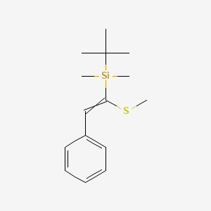 molecular formula C15H24SSi B14205282 tert-Butyl(dimethyl)[1-(methylsulfanyl)-2-phenylethenyl]silane CAS No. 833460-57-4